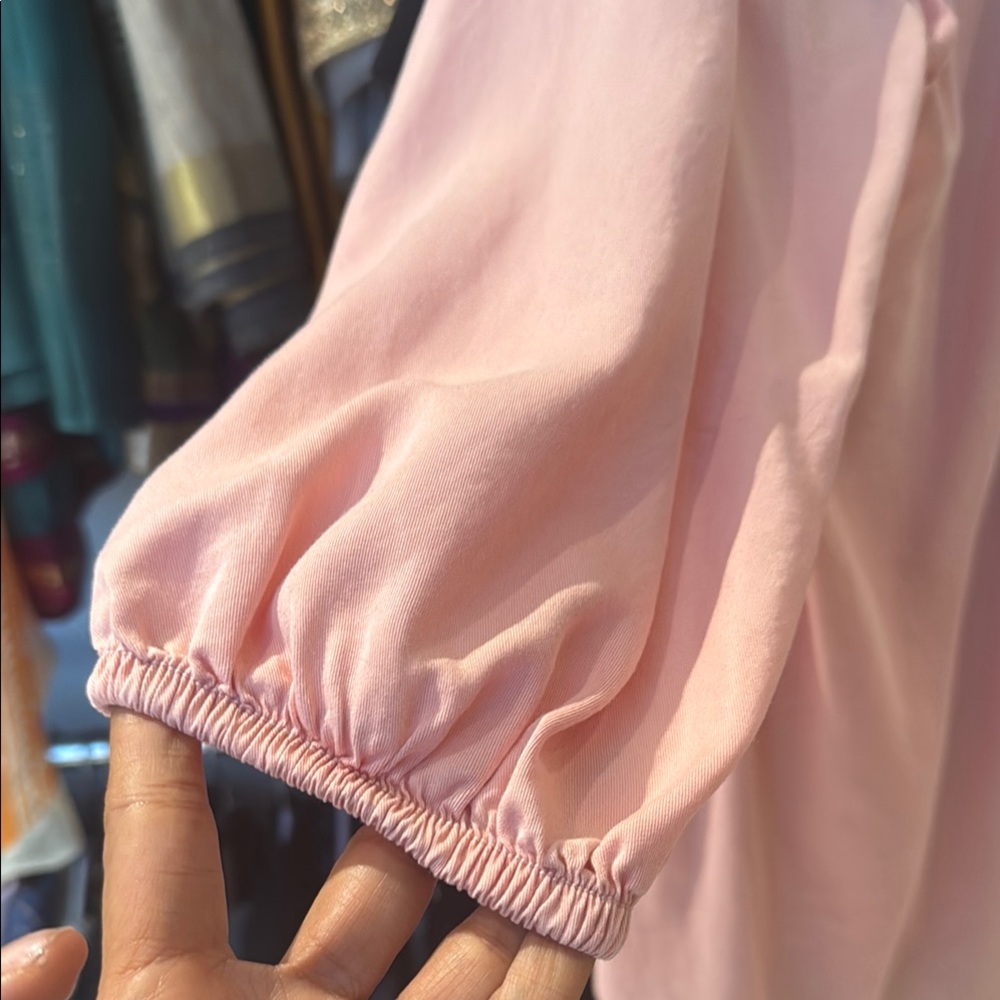 Pink Ruffle Sleeve Women's Top - Picture 5 of 5